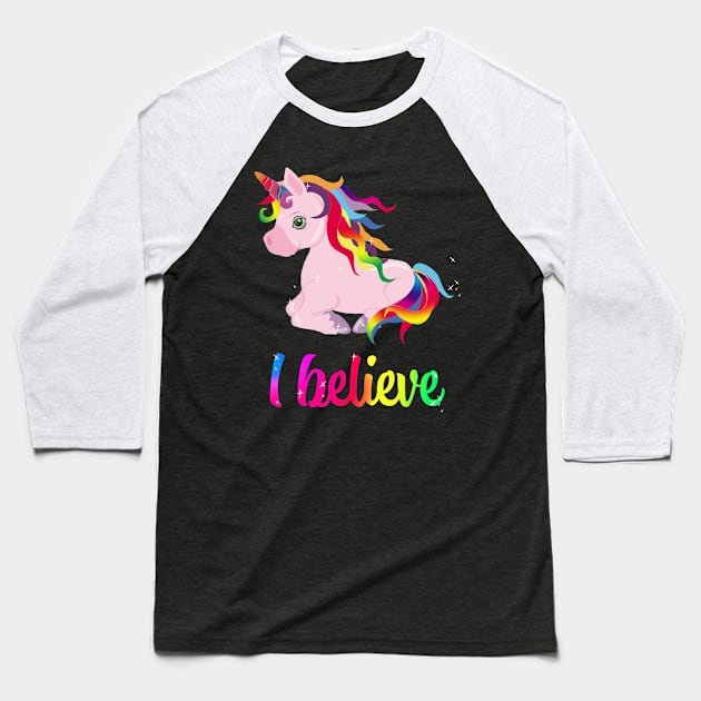 unicorn gift,unicorn art,raimbow Baseball T-Shirt by Collagedream